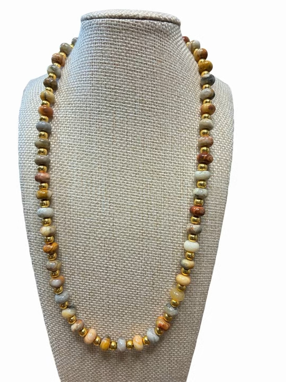Handcrafted Multicolor Stone Bead Necklace - Elegant Everyday Jewelry